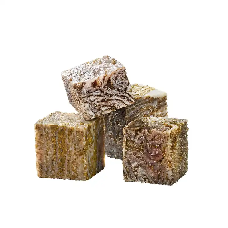 Sparpaket 20 x 1kg LOTTIS HÄPPCHEN Rind Blättermagen grün Würfel Abverkauf
